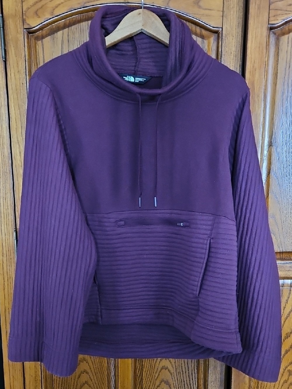 The North Face Plum Quilted Funnel-Neck Pullover